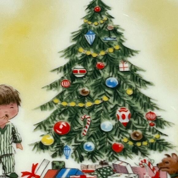 1978 Gotham Moppets Happy Merry Christmas Tree plate - Picture 6 of 7